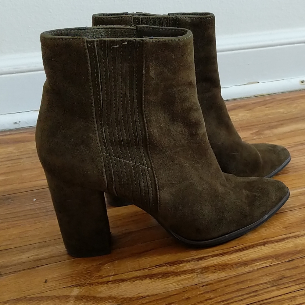 Suede Olive Seychelles Heeled Boots
